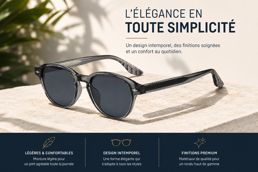Gaby Paris - Lunettes de soleil Gris Transparent